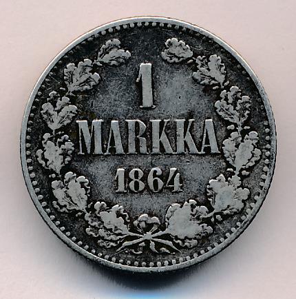 1864 1 марка аверс
