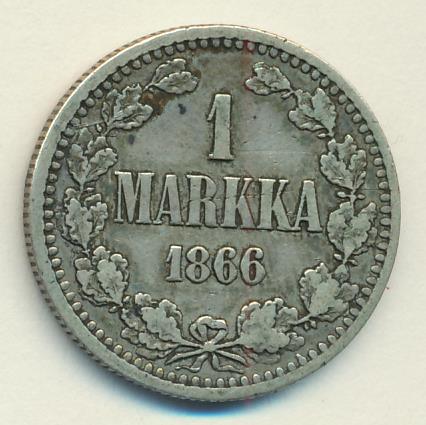 1866 1 марка аверс