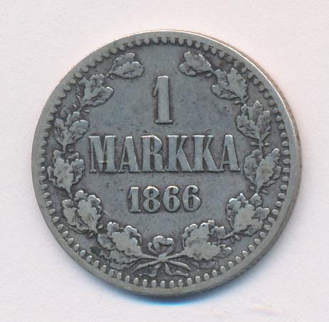 1866 1 марка аверс