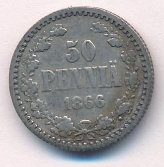 1866 50 пенни аверс