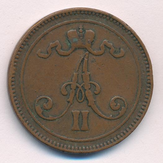 1867 10 пенни реверс