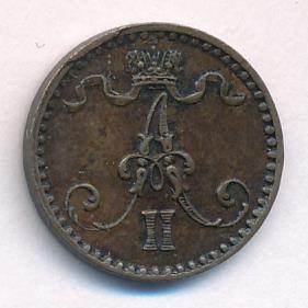 1867 1 пенни реверс