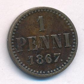 1867 1 пенни аверс