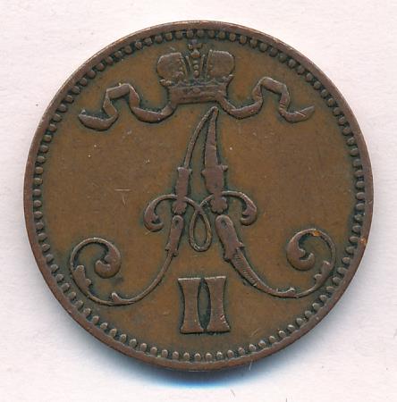 1867 5 пенни реверс