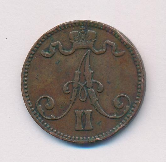 1867 5 пенни реверс