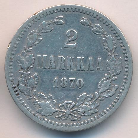 1870 2 марки аверс