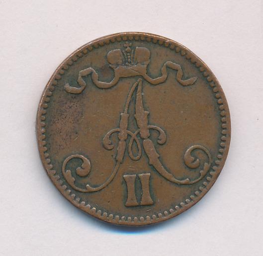 1870 5 пенни реверс
