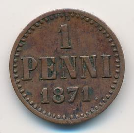 1871 1 пенни аверс