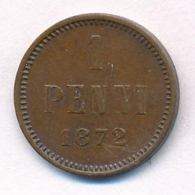 1872 1 пенни аверс