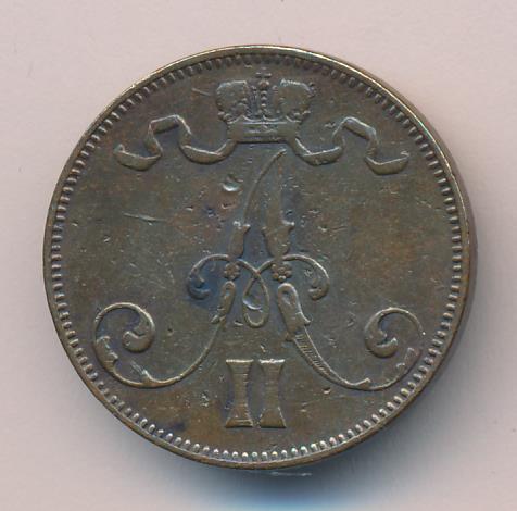 1872 5 пенни реверс