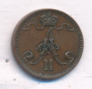 1873 1 пенни реверс
