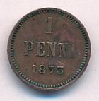 1873 1 пенни аверс