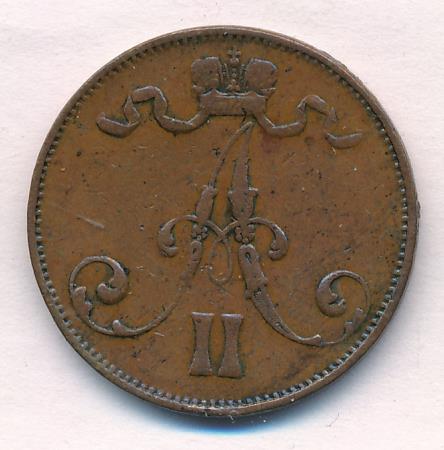 1873 5 пенни реверс
