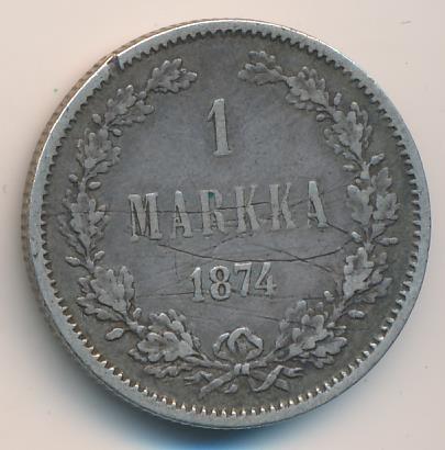 1874 1 марка аверс