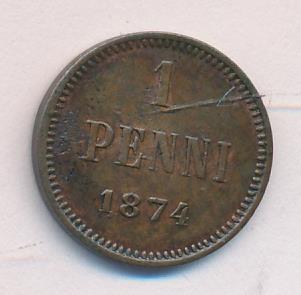 1874 1 пенни аверс