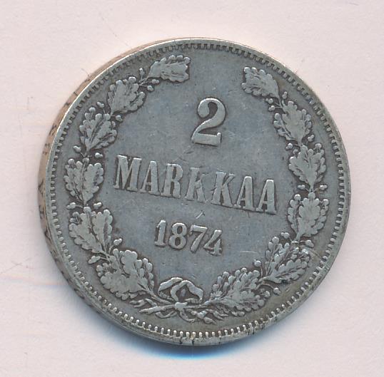 1874 2 марки аверс