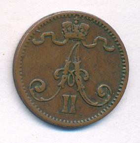 1875 1 пенни реверс