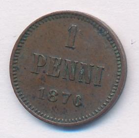 1876 1 пенни аверс
