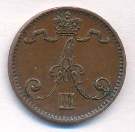 1883 1 пенни реверс