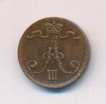 1883 1 пенни реверс