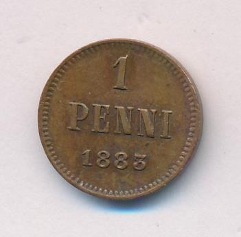 1883 1 пенни аверс
