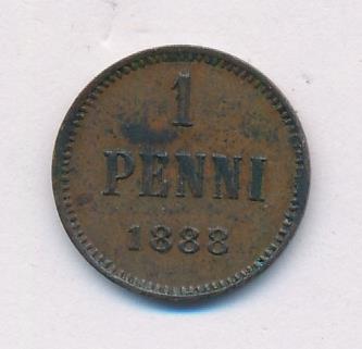 1888 1 пенни аверс