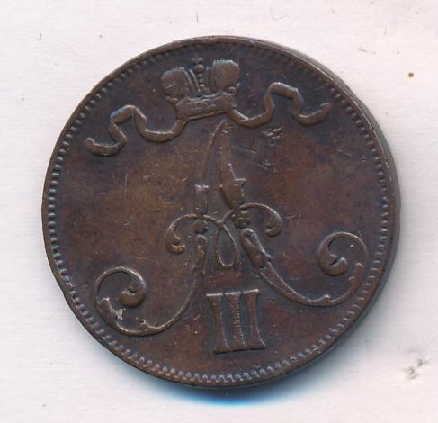 1889 5 пенни аверс