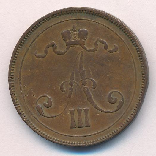1890 10 пенни реверс