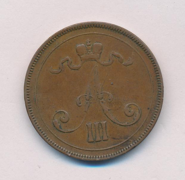 1890 10 пенни реверс