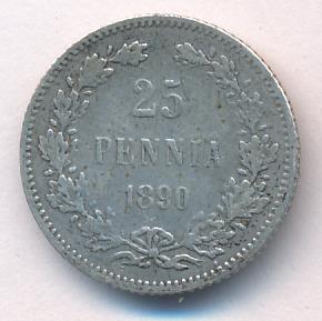 1890 25 пенни аверс