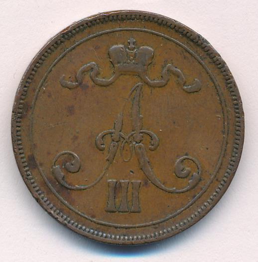 1891 10 пенни реверс