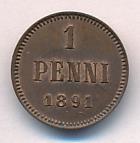 1891 1 пенни аверс