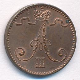 1891 1 пенни реверс