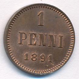 1891 1 пенни аверс
