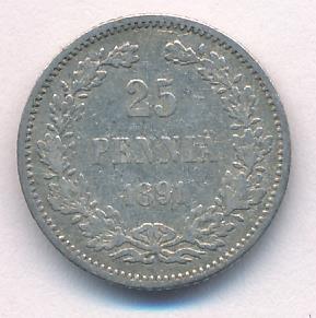 1891 25 пенни аверс