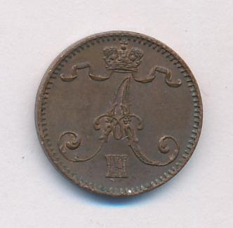 1892 1 пенни реверс