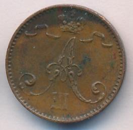 1892 1 пенни реверс