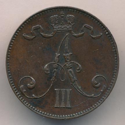 1892 5 пенни реверс