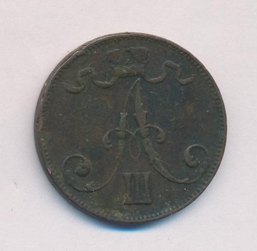 1892 5 пенни реверс