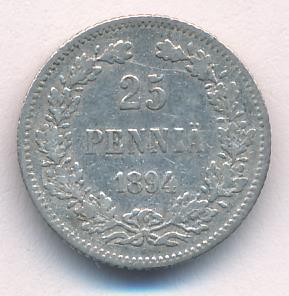 1894 25 пенни аверс