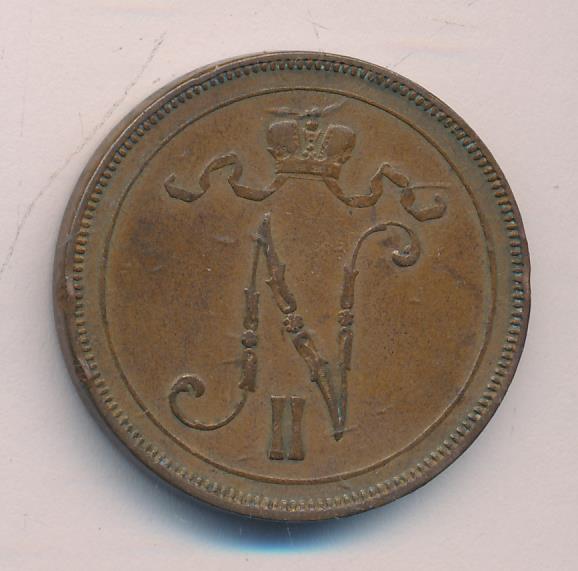 1895 10 пенни реверс