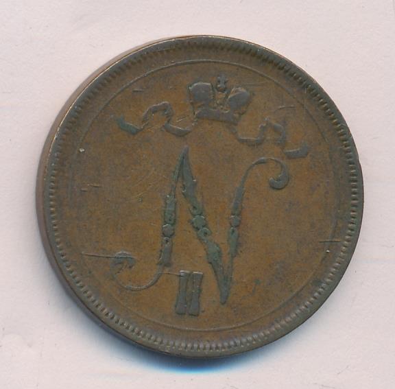 1895 10 пенни реверс
