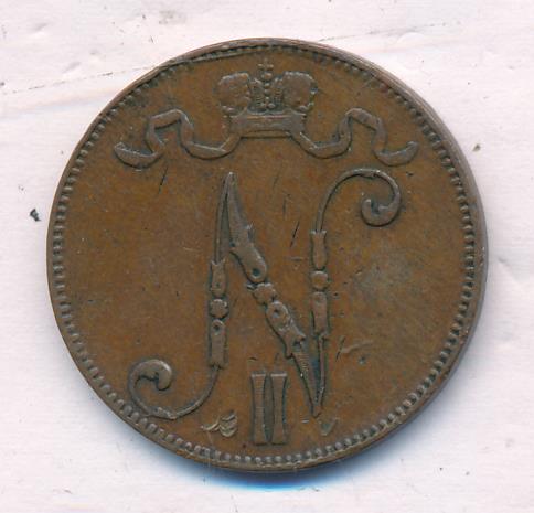 1896 5 пенни реверс