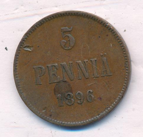 1896 5 пенни аверс
