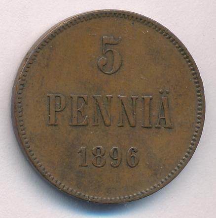 1896 5 пенни аверс