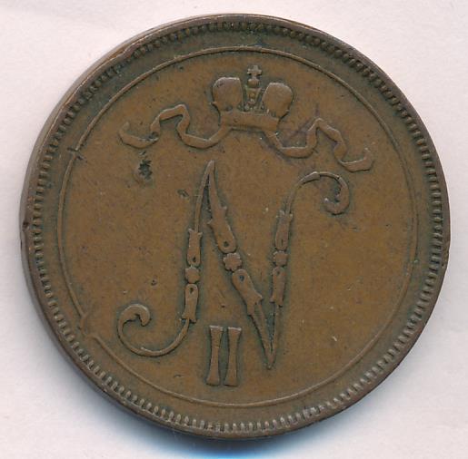 1897 10 пенни реверс