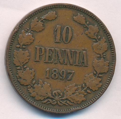 1897 10 пенни аверс