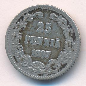 1897 25 пенни аверс