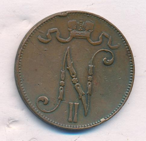 1897 5 пенни реверс