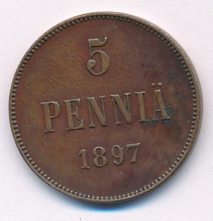 1897 5 пенни аверс